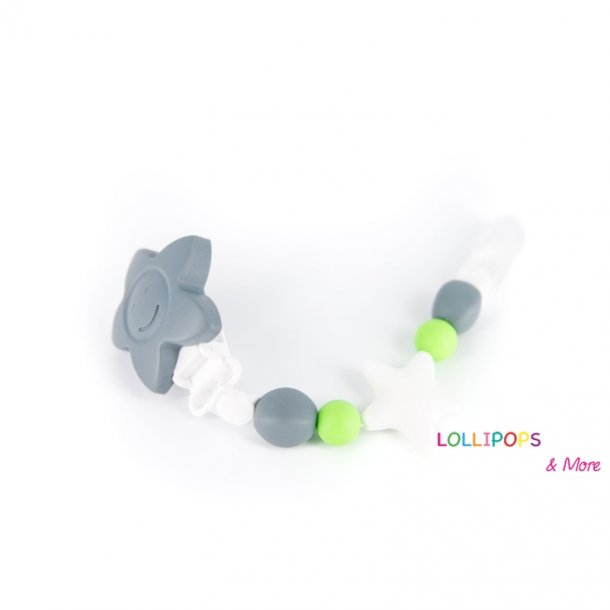 Lollipops Pacifier clips Tootsie Roll Gray-green